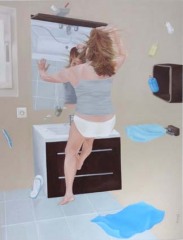 apesanteur - femme à la toilette, 2015