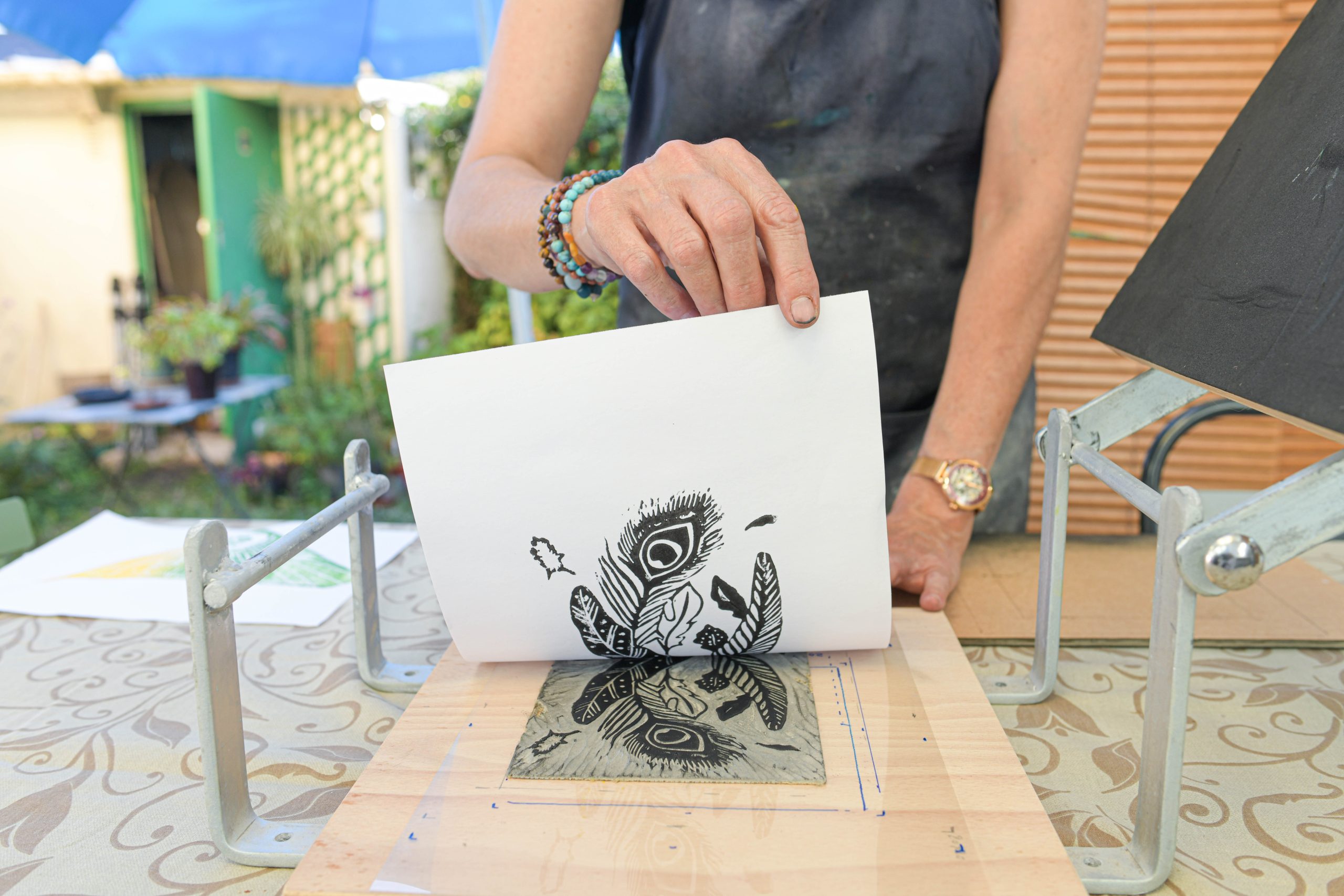 Stage de gravure sur linoleum.