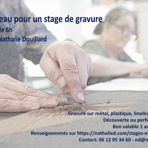 Bon cadeau 1 jour d'atelier gravure