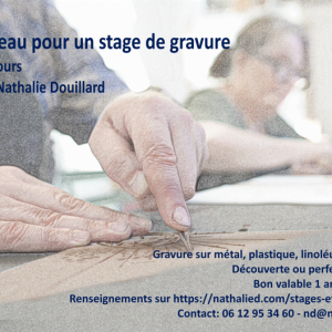 Bon cadeau 2 jours d'atelier gravure